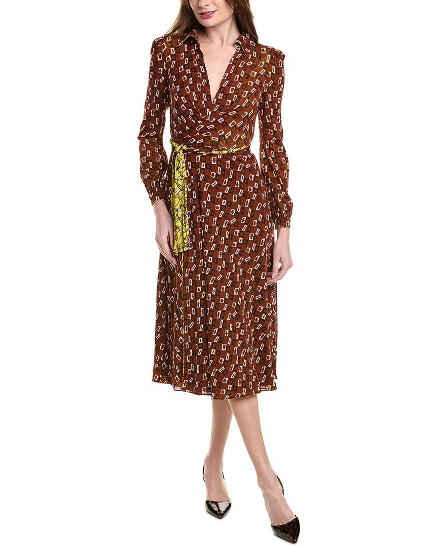 

Двустороннее платье-халат Diane von Furstenberg Phoenix, цвет multi