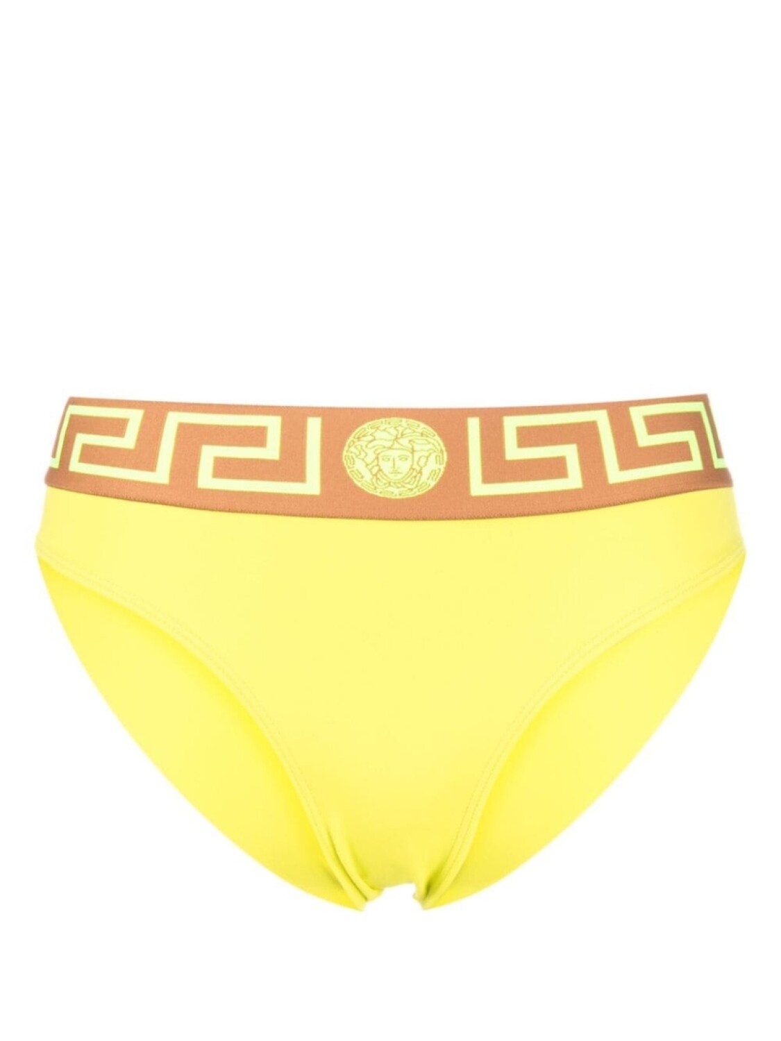 

Versace плавки бикини с жаккардовым узором Greca, желтый