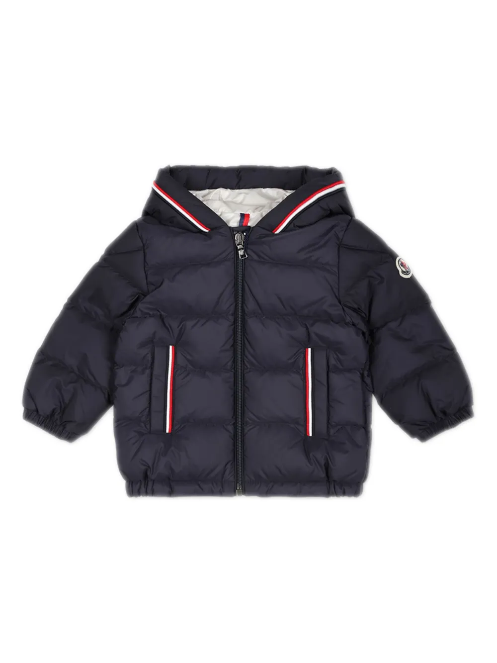 

Пуховик с капюшоном Moncler Enfant, синий