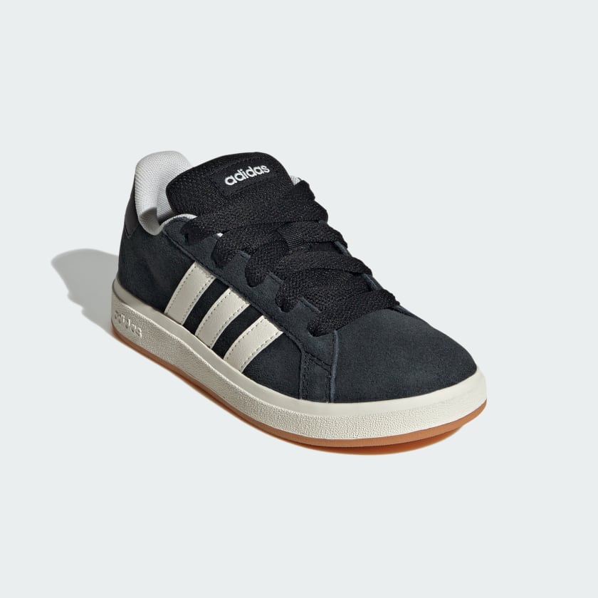 Детские кроссовки Adidas Grand Court 00s для детей, черный/белый/резинка — фото 4
