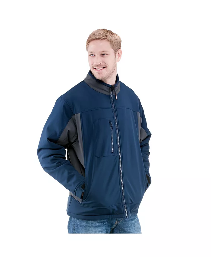 

Мужская утепленная софтшелл куртка - теплая рабочая куртка, водоотталкивающая, ветрозащитная, гибкая, прочная экипировка для холодной погоды Refrigiwear, синий