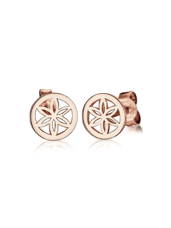 

Elli Серьги в виде цветка из серебра 925 пробы, украшение из розового золота