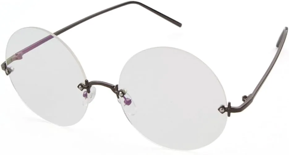 

LVTFCO Модные женские солнцезащитные очки без оправы с круглыми линзами, металлические, модные, с отражающей пленкой, мужские солнцезащитные очки, C8 Gun