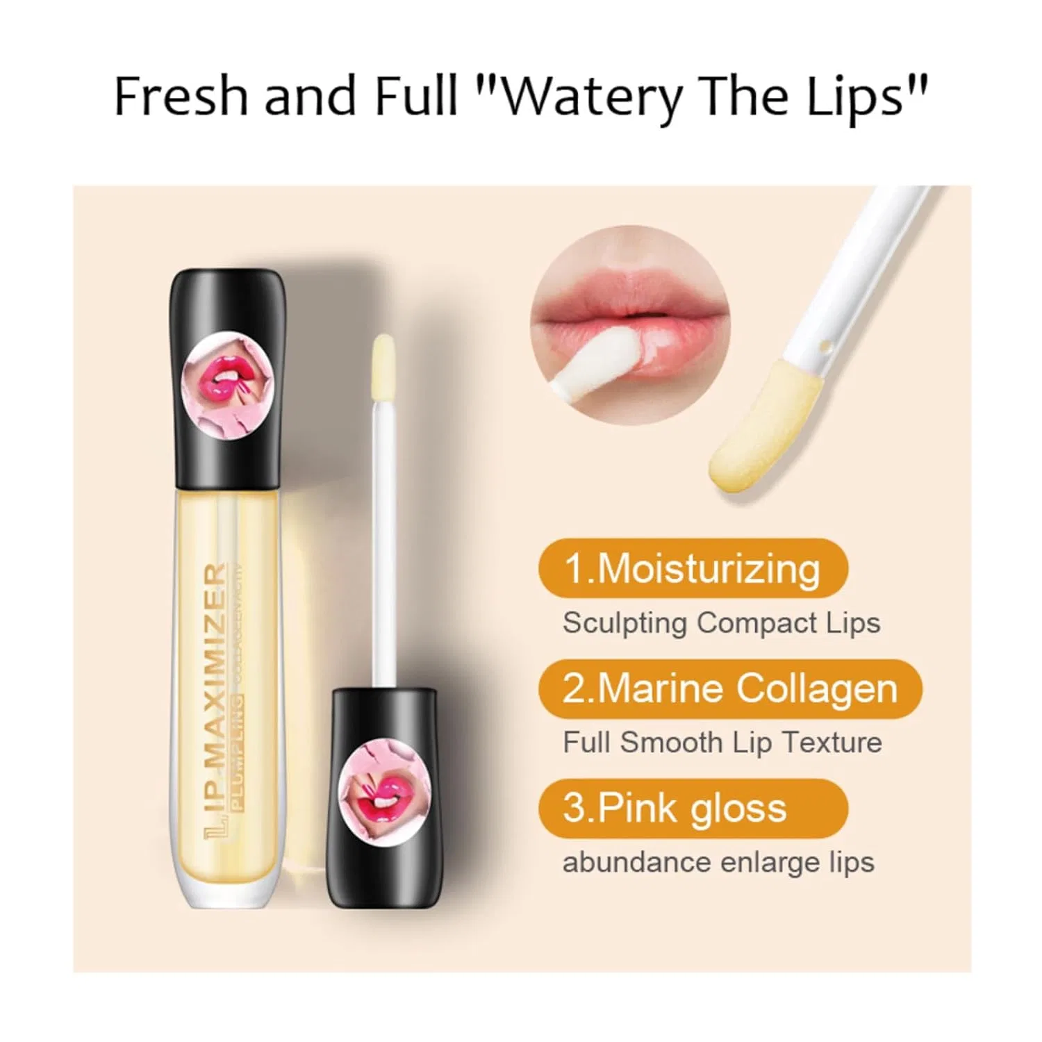 Сыворотка Beslibate — Натуральный бальзам для увеличения объема губ Lip Plumper, 5 мл — фото 4