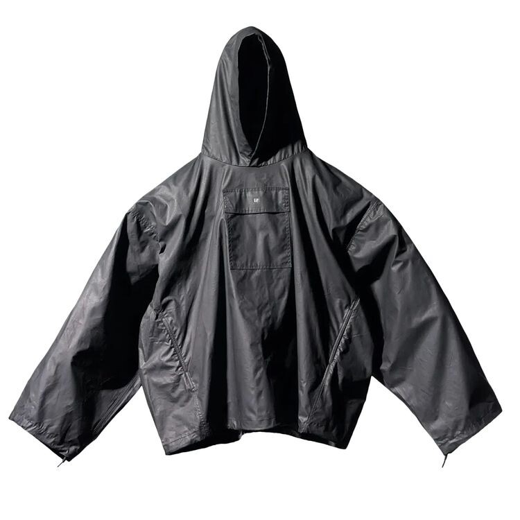 

Пальто Yeezy Gap Engineered by Balenciaga Coated Cotton Anorak Black, черный