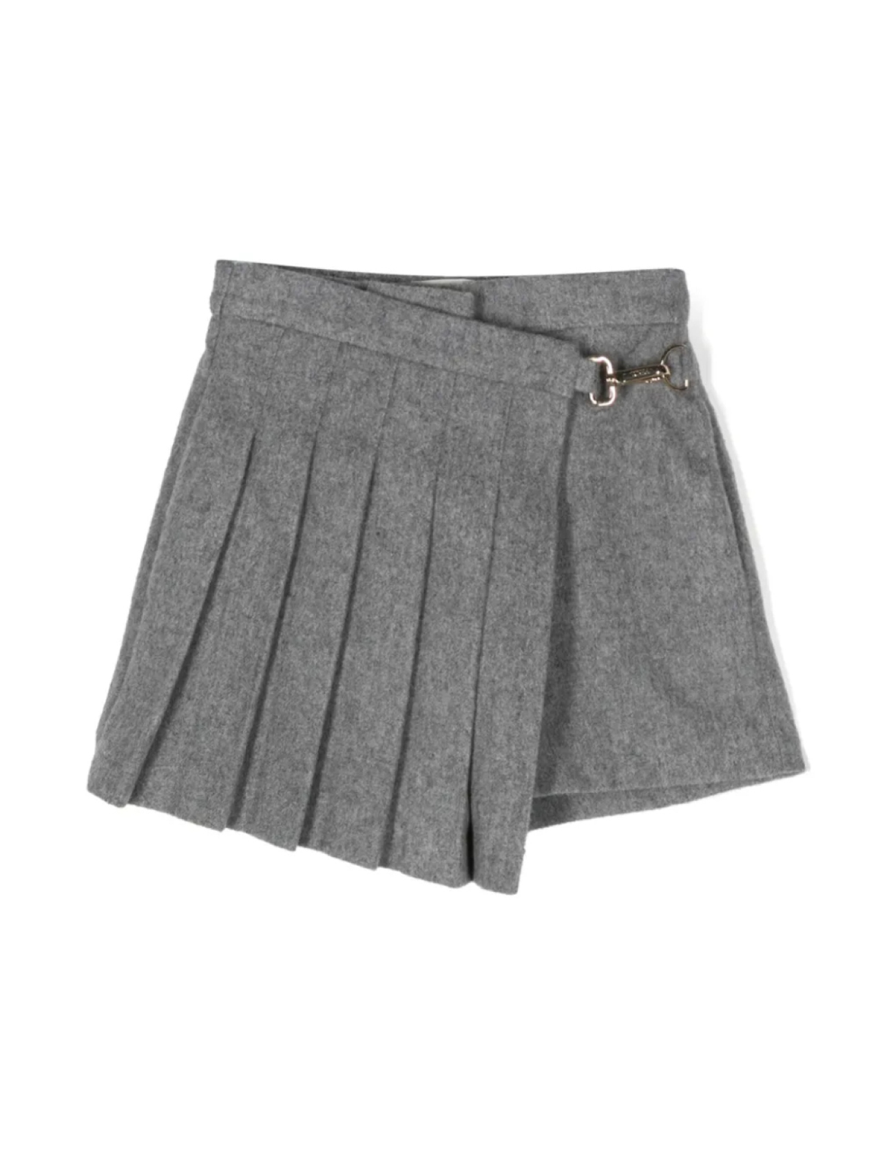 

Фланелевая юбка-шорты со складками Fendi Kids, серый