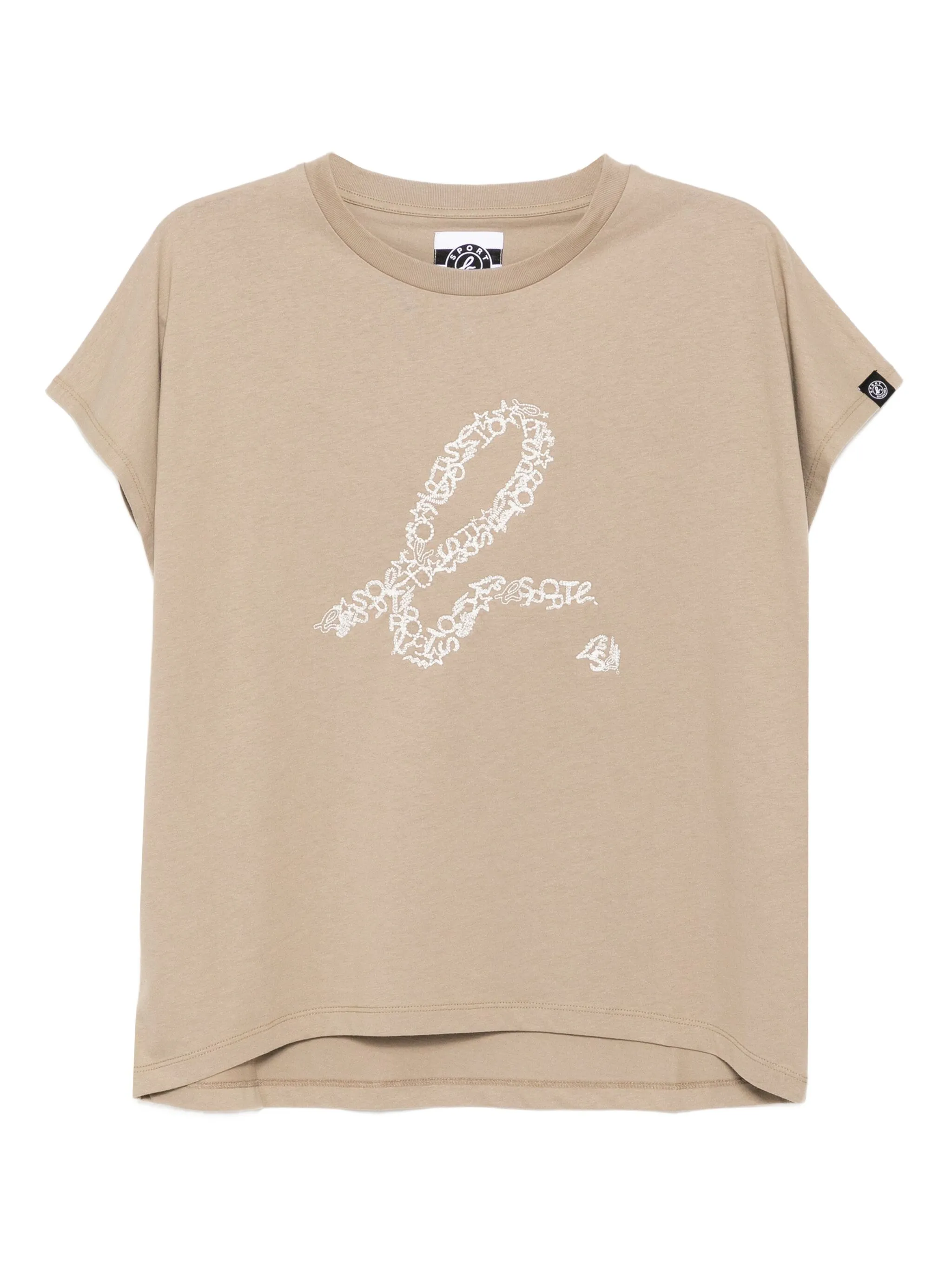 

Футболка с вышитым логотипом Sport B. By Agnès B., коричневый