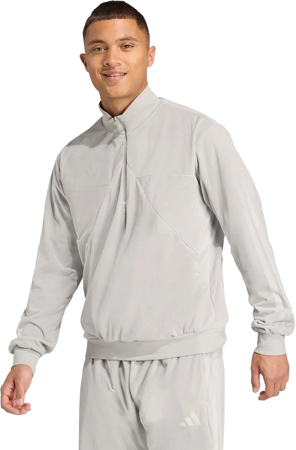 Толстовка velour, adidas, Metal Grey