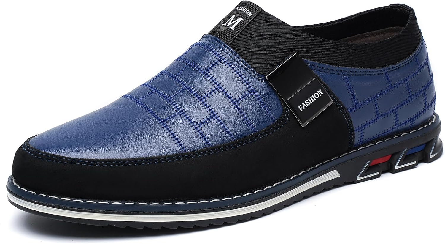 

Мужские лоферы повседневные слипоны Мягкие деловые лоферы для мужчин Кожаные удобные легкие обувь, путешествий и прогулок для взрослых Gsohino, синий