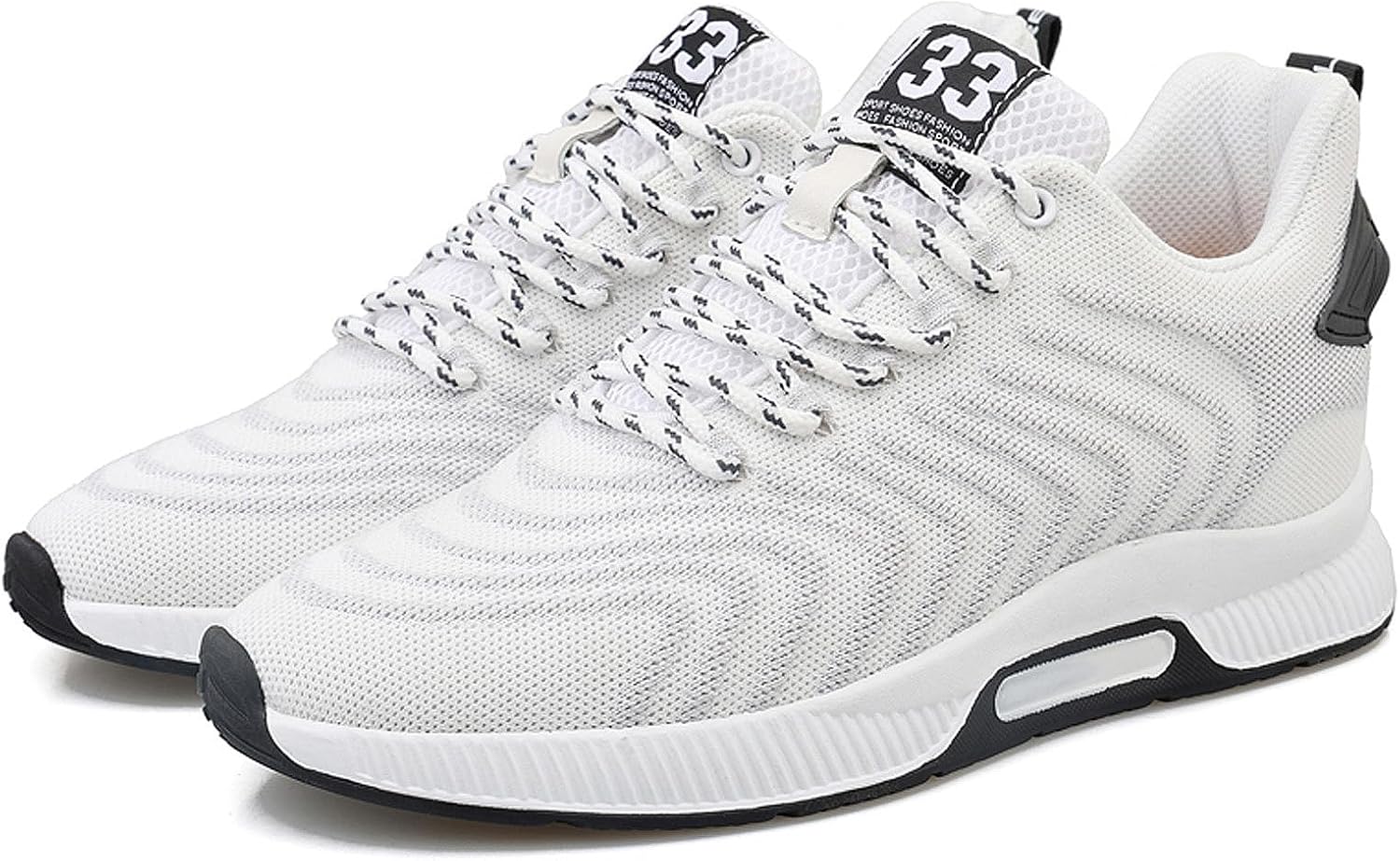 

Кроссовки CERYTHRINA Men Elevator с невидимой прибавкой в росте, спортивные туфли с увеличением роста на 6 см, дышащие, на шнуровке, белый