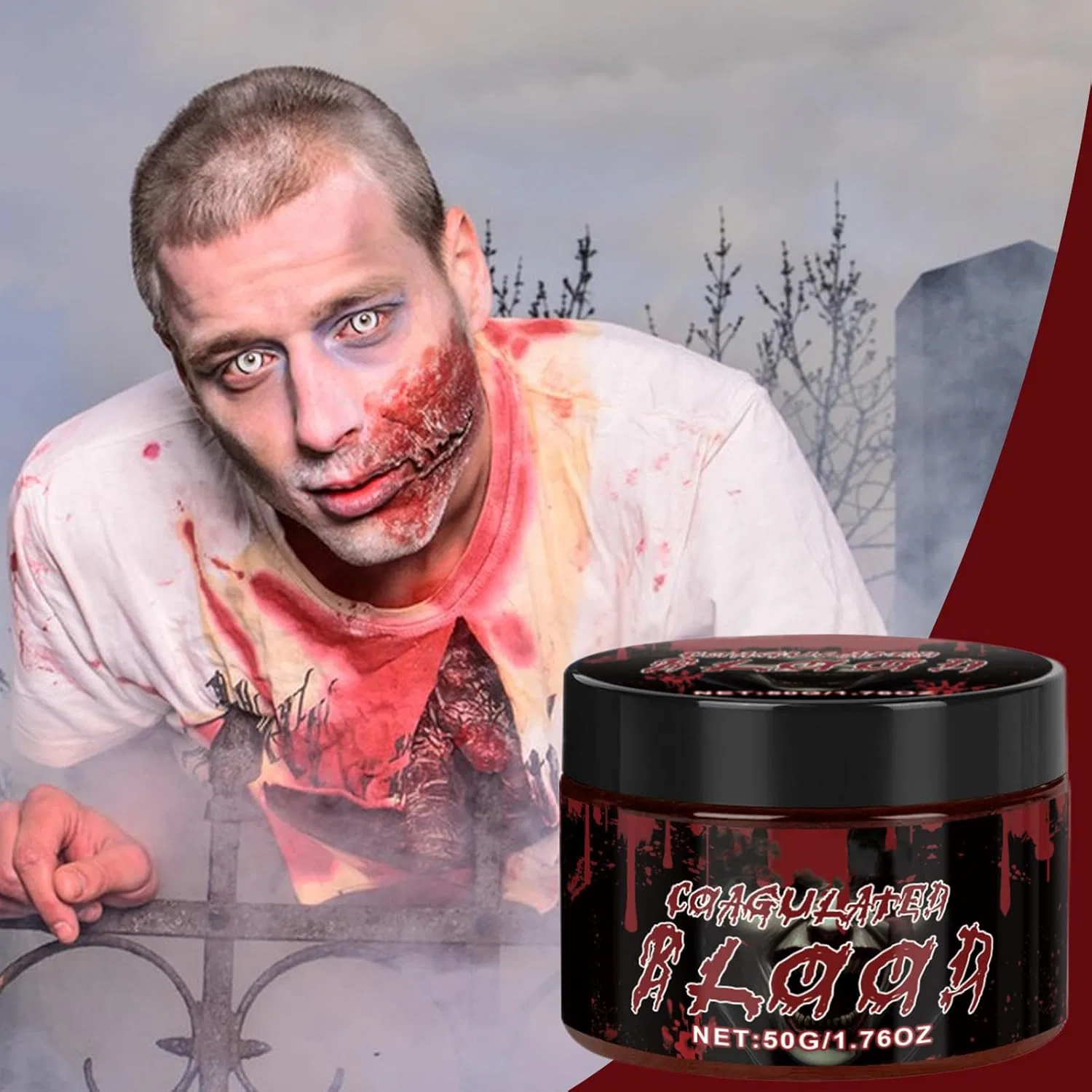 Искусственная кровь Stage Blood Halloween для косплея, 50 мл, красная — фото 3