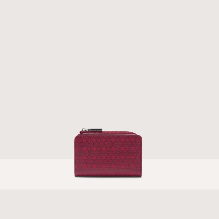 

Кошелек Coccinelle Metallic Coated Monogram, цвет Multi Sangria/Sangria