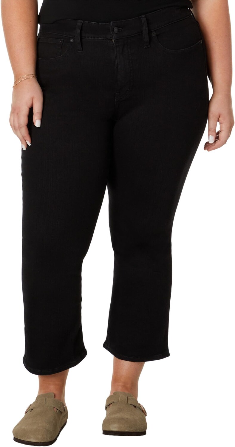 

Джинсы Madewell Plus Kick Out Crop Jeans in Black Rinse Wash, цвет Black Rinse Wash