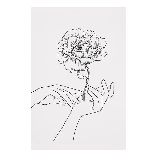 

Фреска Artgeist Delicate Touch, черно-белый