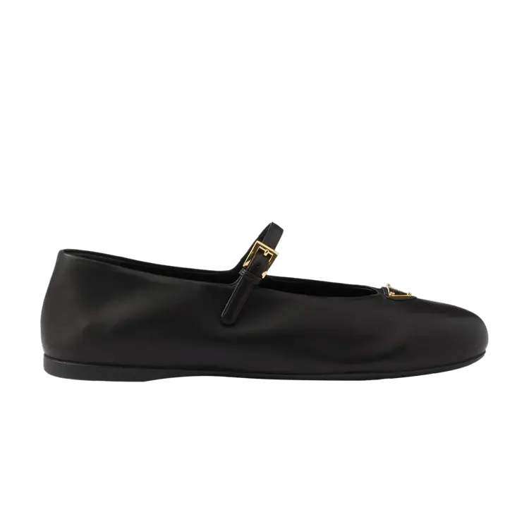 Кроссовки Prada Wmns Nappa Leather Ballerinas 'Black', черный