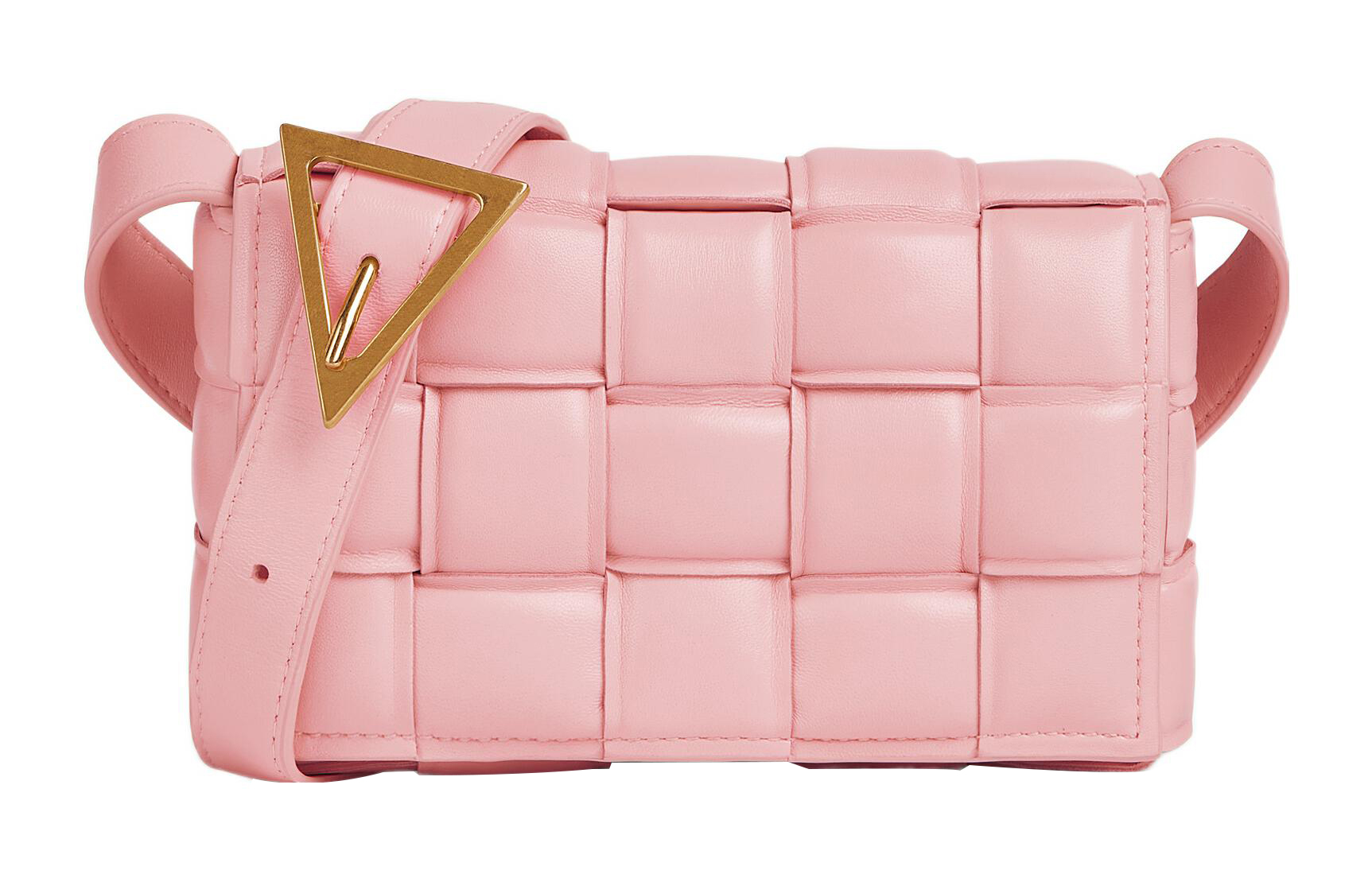 

Bottega Veneta Сумка-подушка из овчины на молнии через плечо маленькая женская розовая