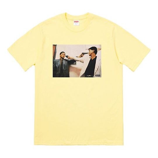 

Футболка fw18 the killer trust pale yellow tee Supreme, желтый