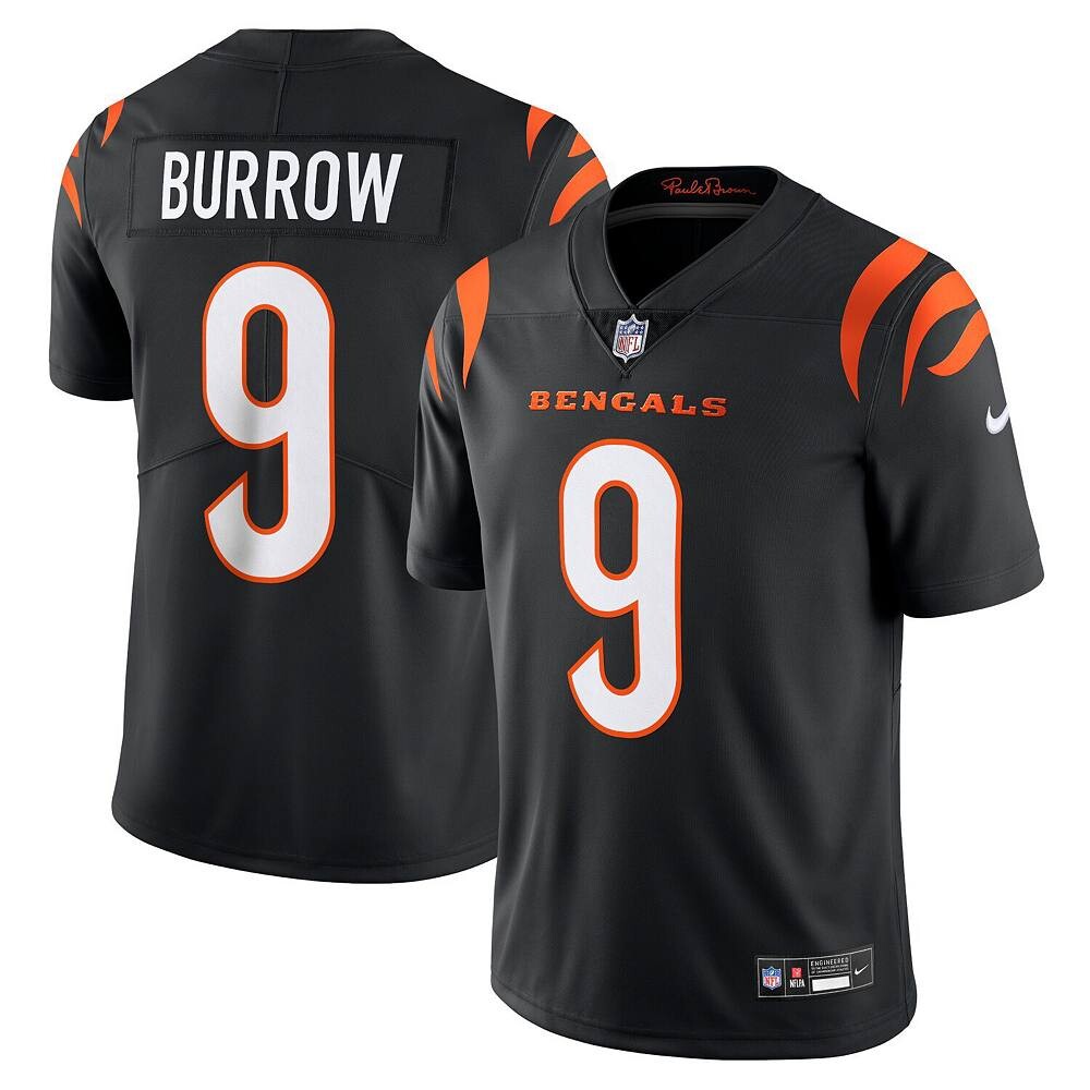 Мужская черная майка Nike Joe Burrow Cincinnati Bengals Vapor Untouchable Limited, цвет Bng Black — фото 2