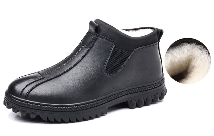 

Зимние ботинки мужские Vanssi, цвет Black Fleece-Lined