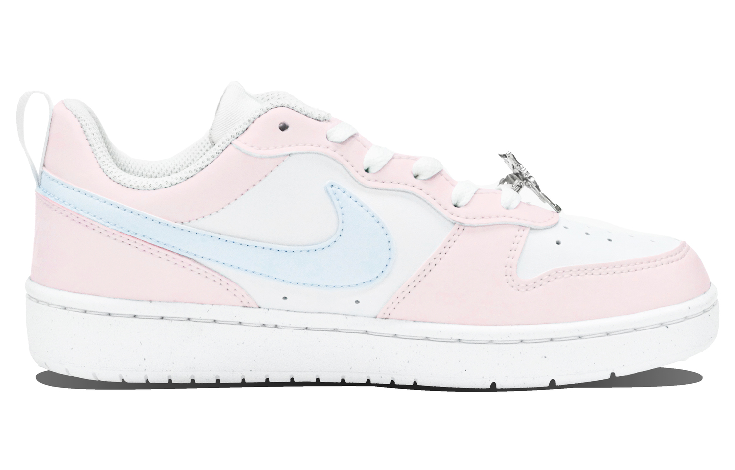 Nike Court Borough Low top Kids' Skateboarding Shoes Blue Pink Teenagers — фото 4
