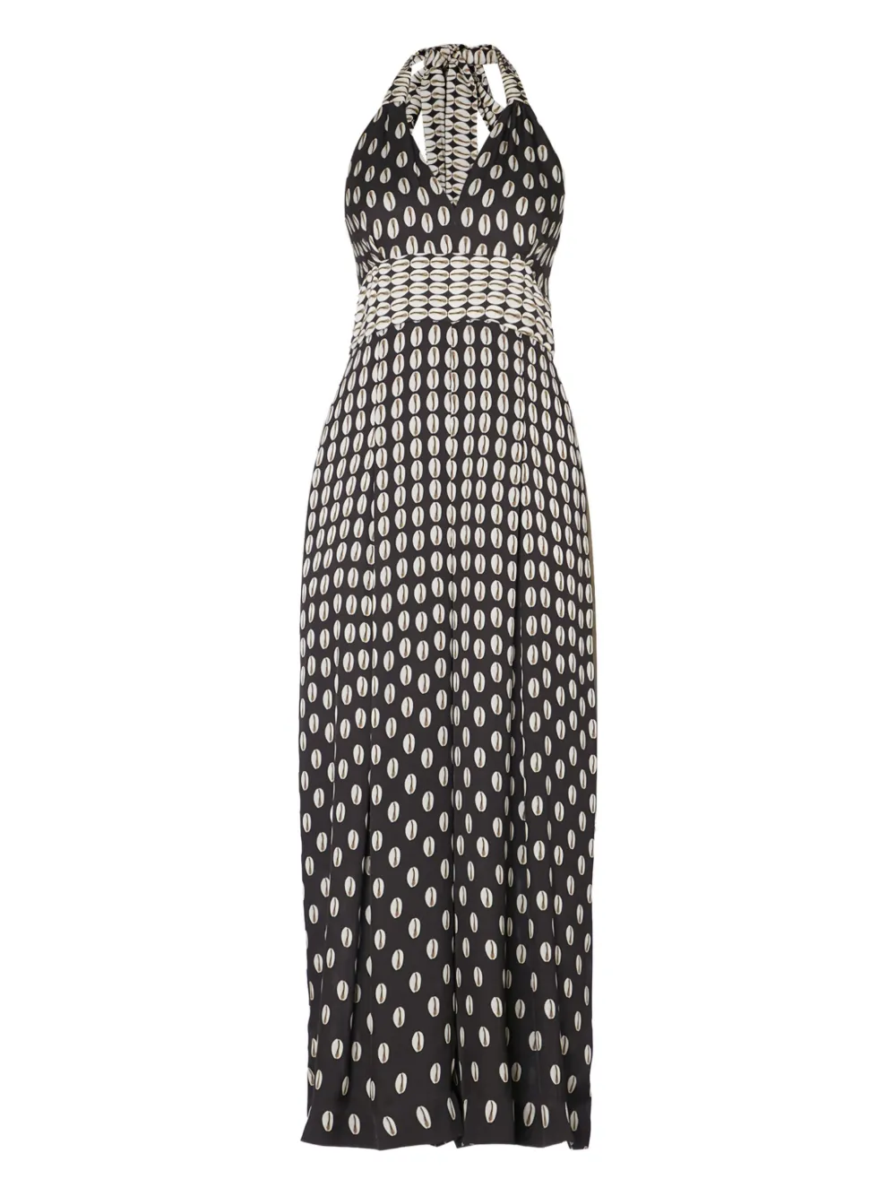 

Комбинезон Cowrie с вырезом халтер и принтом Temperley London, черный
