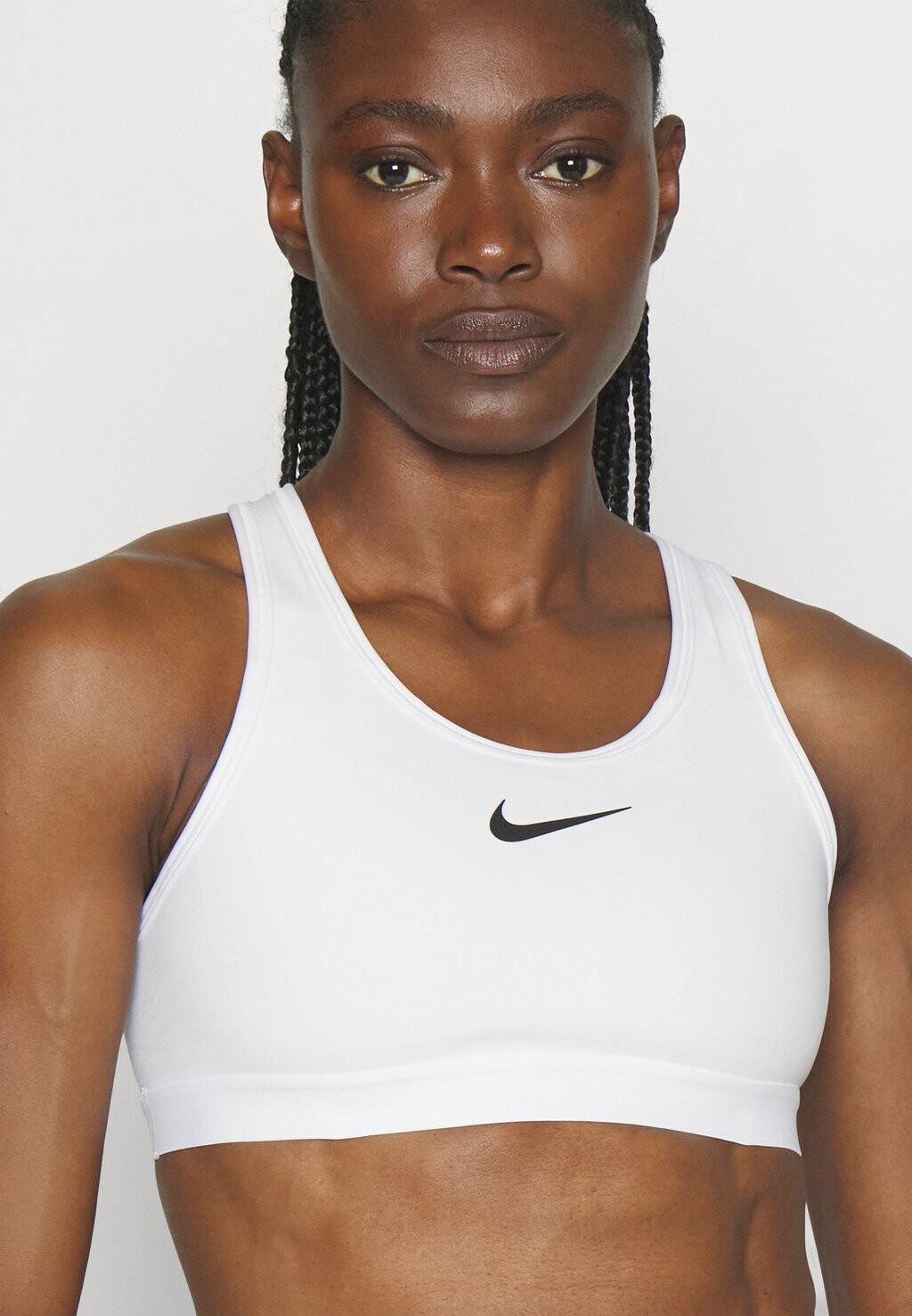 Спортивный бюстгальтер для интенсивных занятий спортом Bra Nike, белый/черный — фото 3