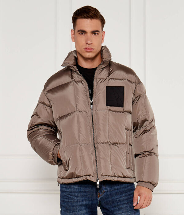 

Пуховик мужской Armani Exchange блестящий, коричневый