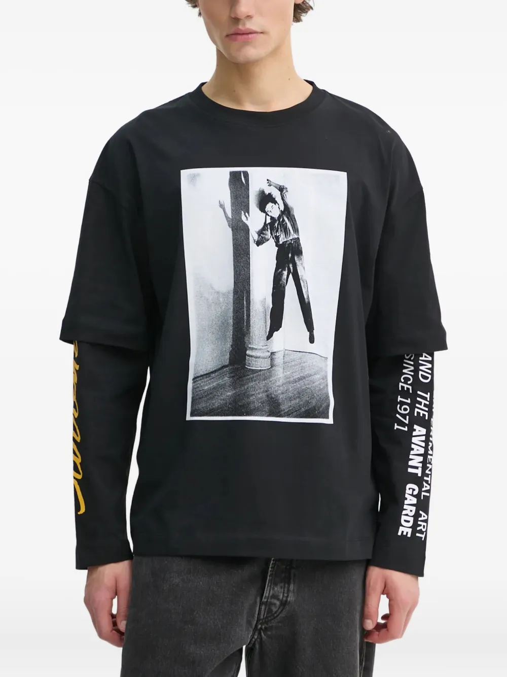 

Футболка с длинными рукавами и графическим принтом Études Studio, черный