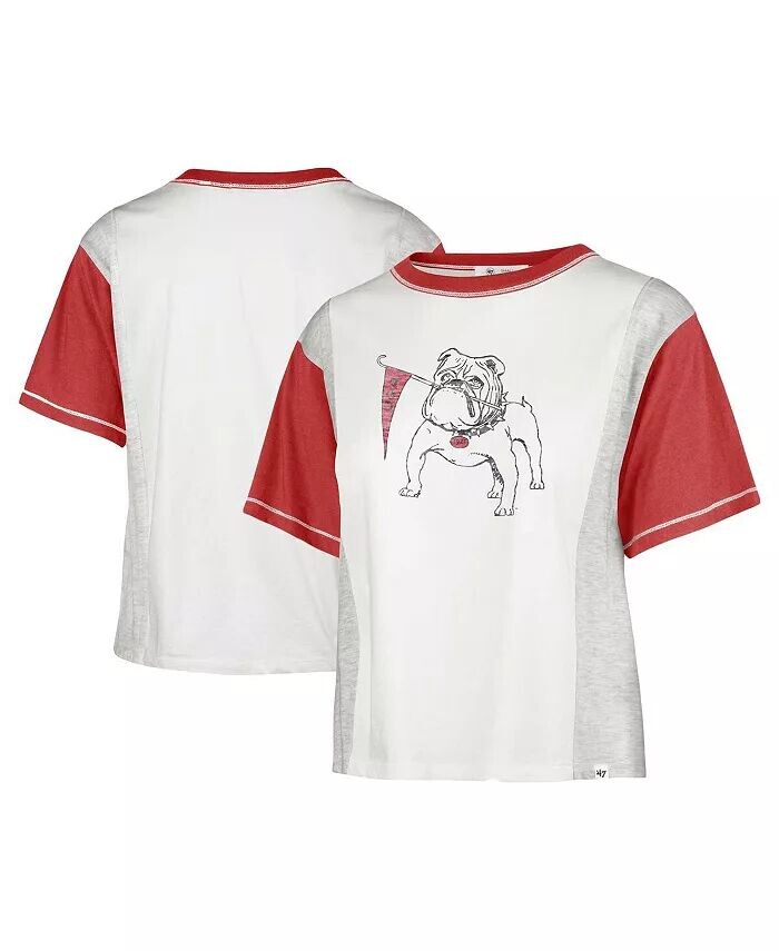 

Женская белая рваная футболка Georgia Bulldogs Vault Premier Tilda '47 Brand
