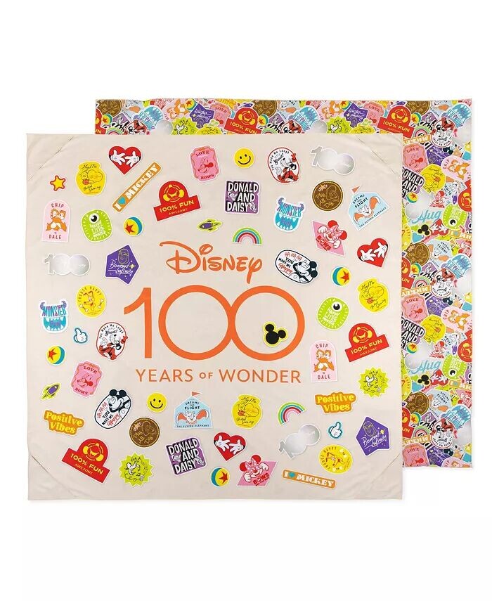 

Легкое одеяло Roll and Go Baby Disney 100 лет Happy Faces Bumkins, бежевый