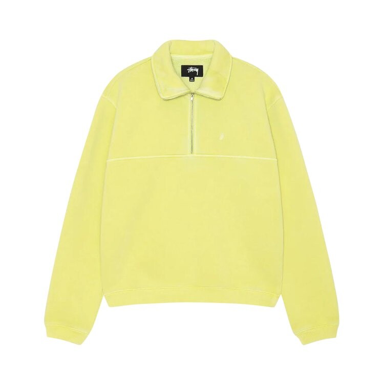 

Свитер Stussy Fleece Zip Mock Neck Sweater, цвет Lime