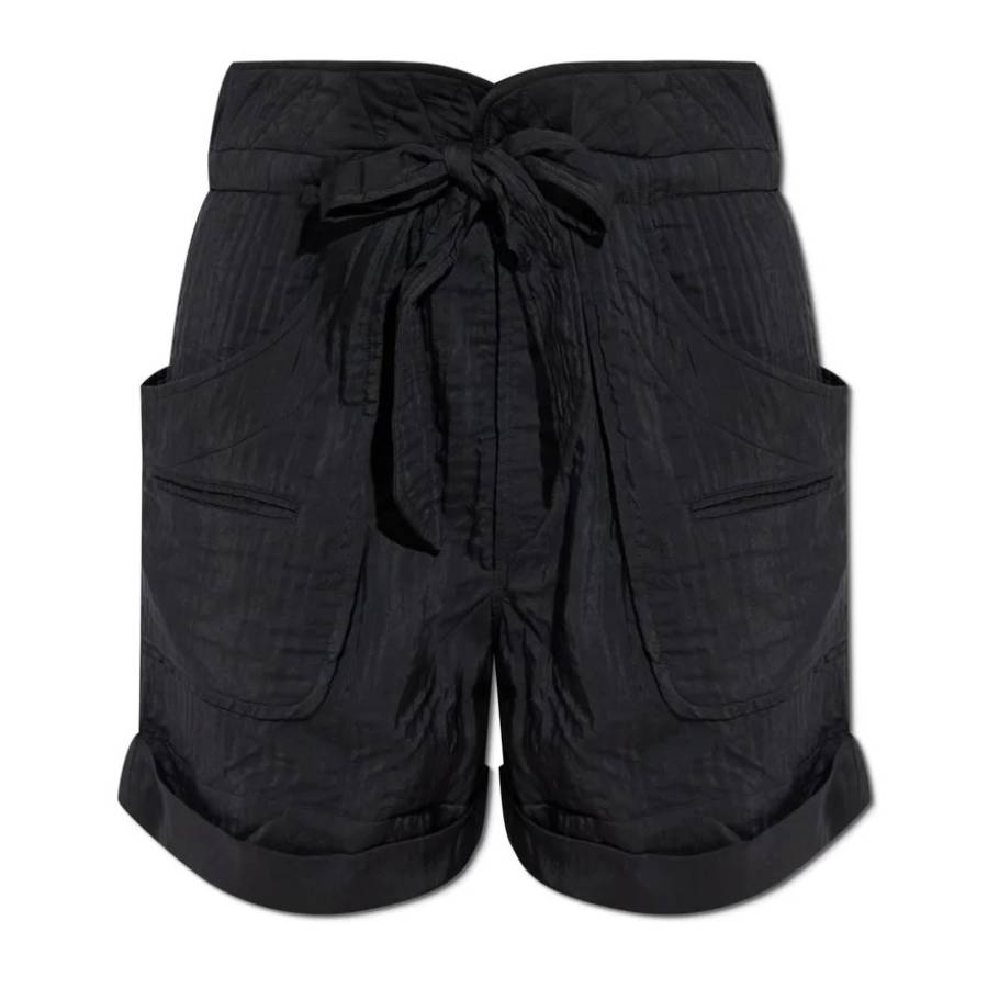 

Шорты Isabel Marant Etoile Sereni Wrinkled Adventurer Shorts, черный