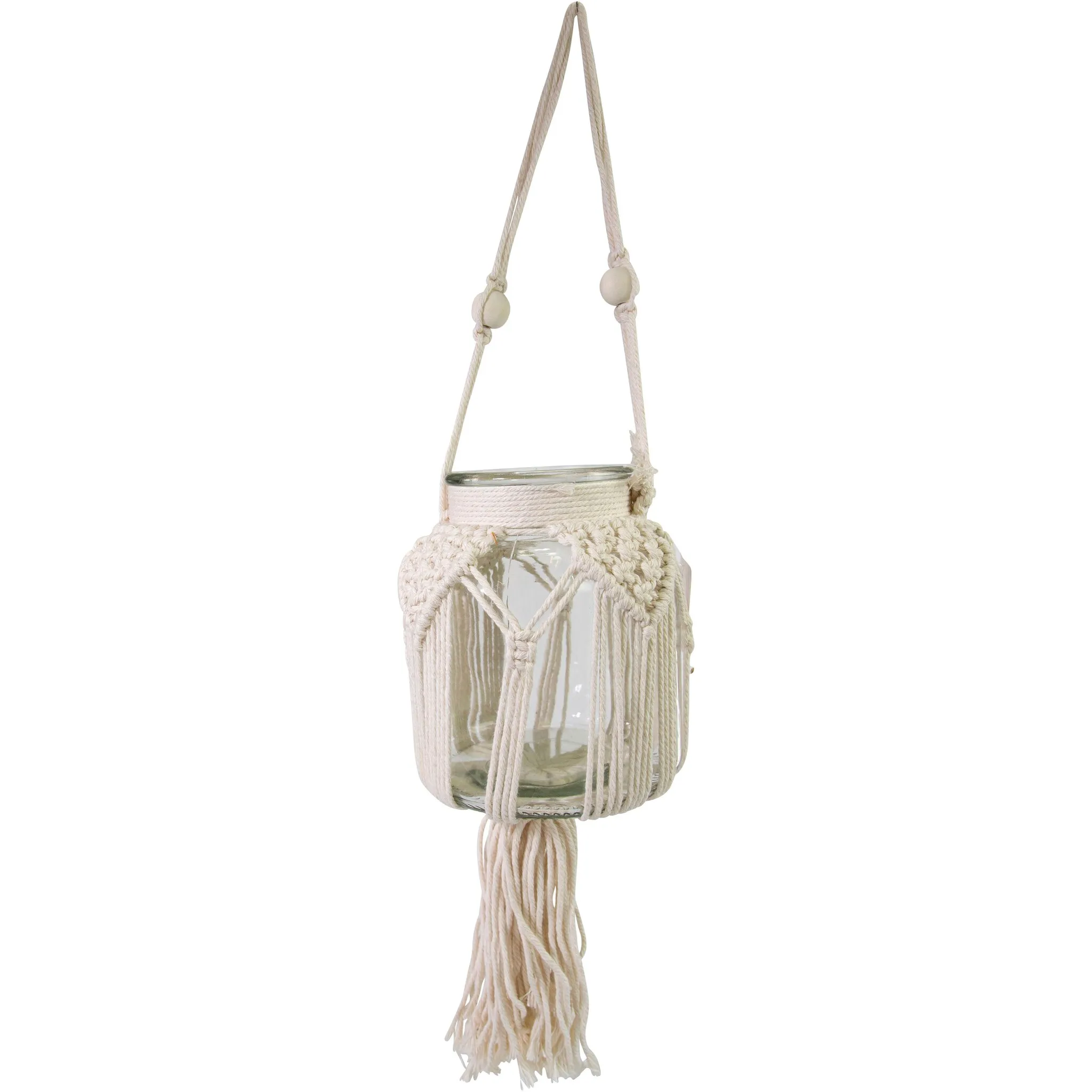 

Подвесной фонарь из дерева «Подсвечник Eulonia for Hanging», (1 шт.), макраме, стекло и хлопок, Ø 13 см Timbers, цвет creme