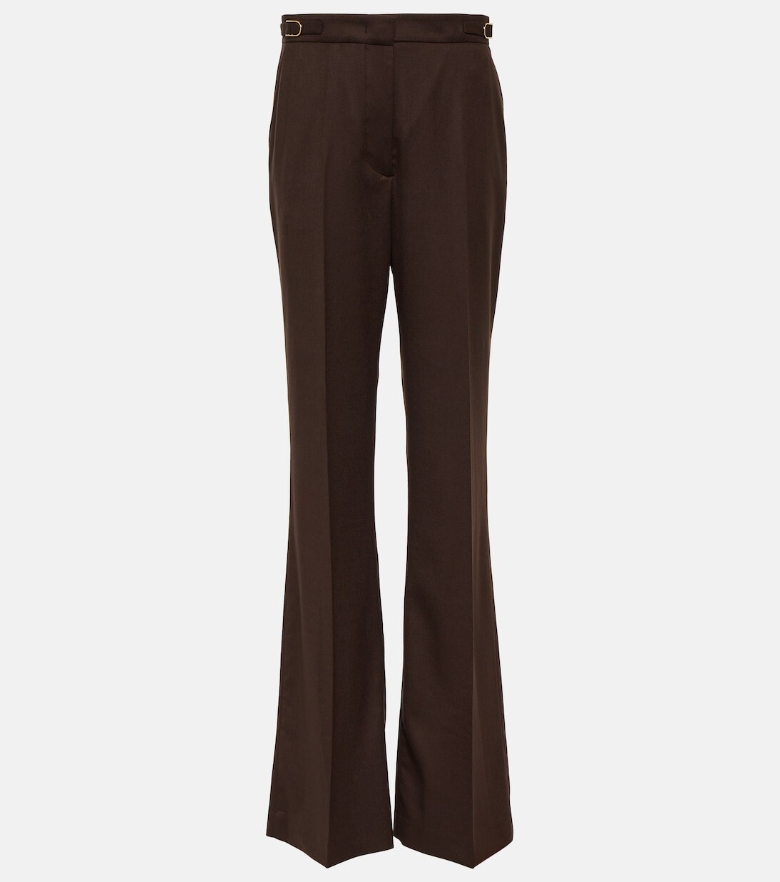 

Шерстяные расклешенные брюки vesta с высокой посадкой Gabriela Hearst, коричневый