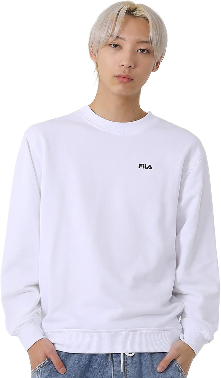 

Толстовка FILA, однотонная, с длинным рукавом, флисовая подкладка, вышивка логотипа в одну точку, принт на спине, быстросохнущая, влагоотводящая, теплая, стильная, унисекс, осень/зима, fh8089, белый