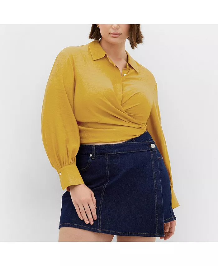 

Рубашка Rosabella Plus Size CITY CHIC, коричневый