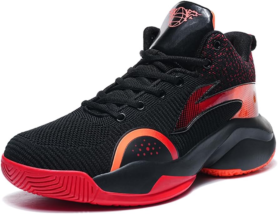 

Мужские кроссовки Rongduyan для баскетбола, спортивной ходьбы и активного отдыха, черный/красный