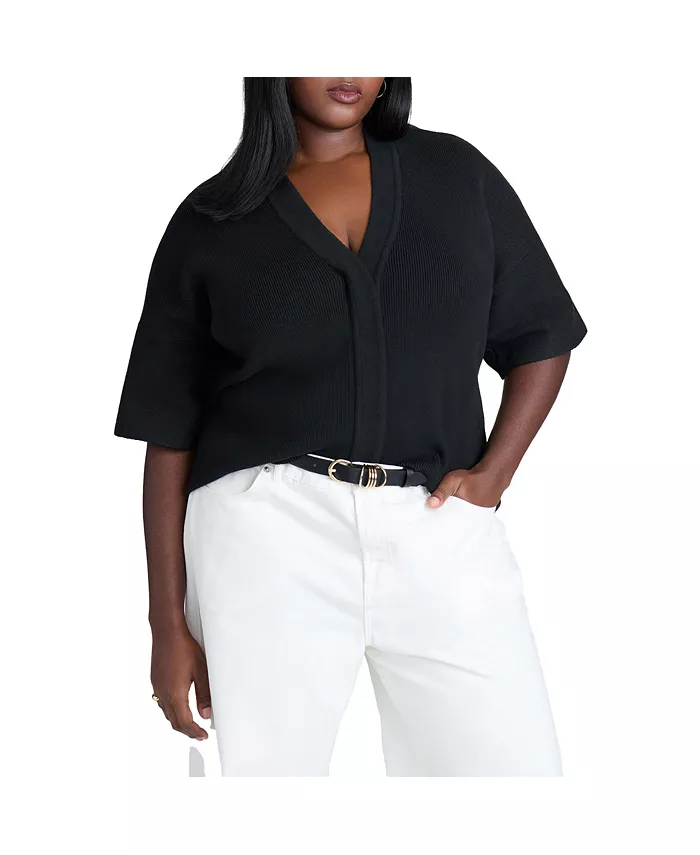 

Женский свитер с широкими рукавами Plus Size Eloquii, черный