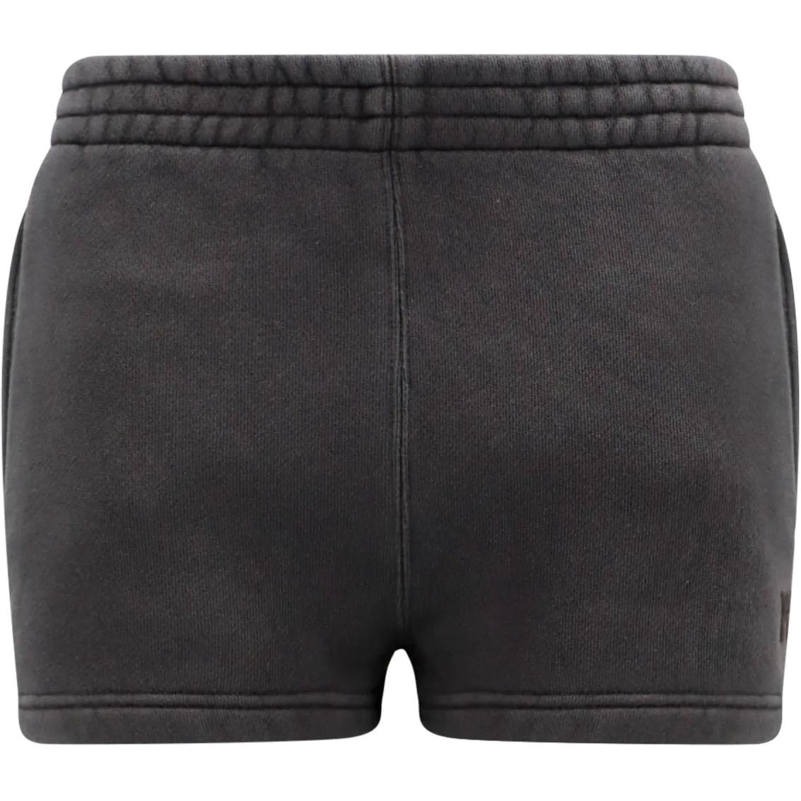 

Мини-шорты с вышитым логотипом Alexander Wang, серые