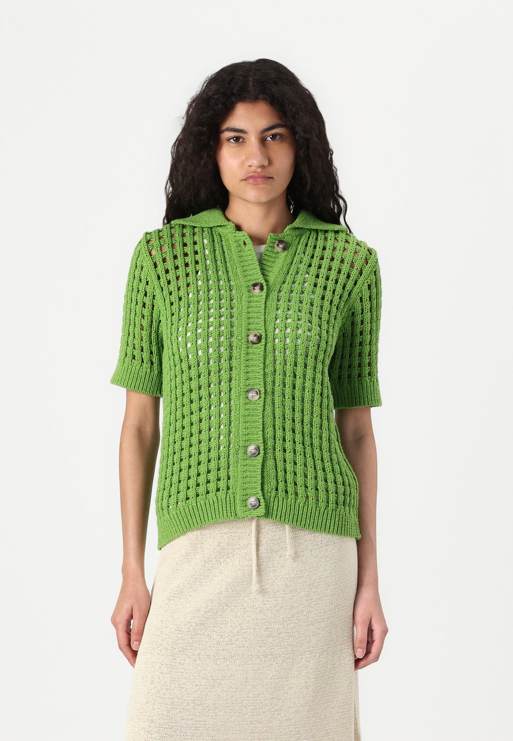 

Кардиган SLFELLEN COLLAR CARDIGAN Selected Femme, оливковый