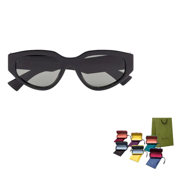 

GUCCI Солнцезащитные очки с геометрической оправой, Black