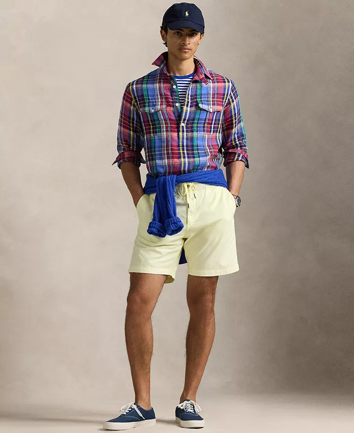 

Мужские шорты Polo Prepster с минеральной окраской, длина 8 дюймов Polo Ralph Lauren, зеленый