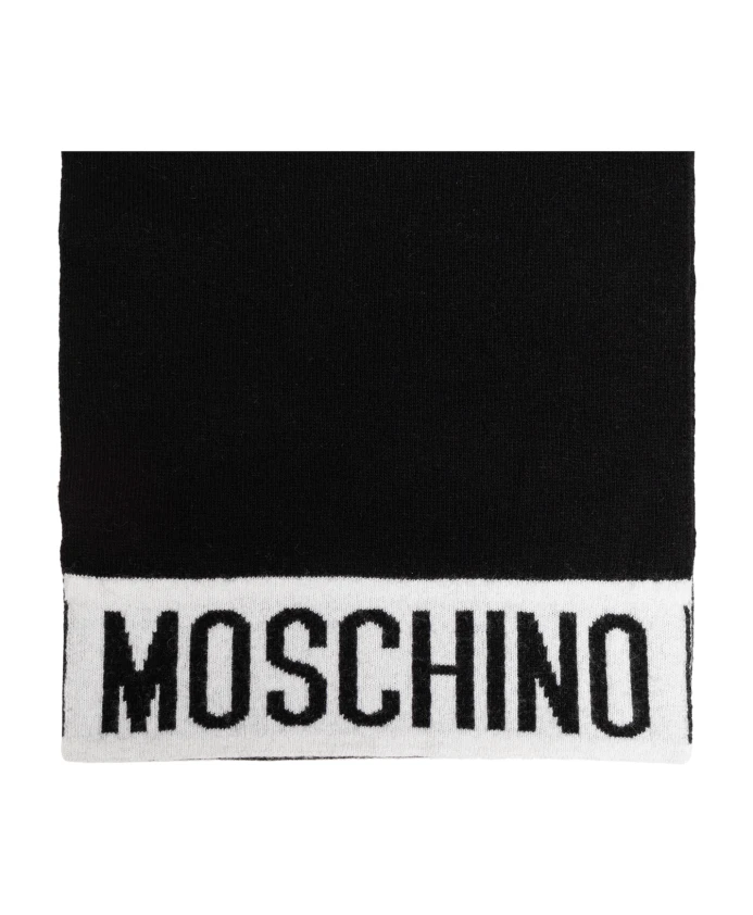 

Шарф с логотипом Moschino, черный