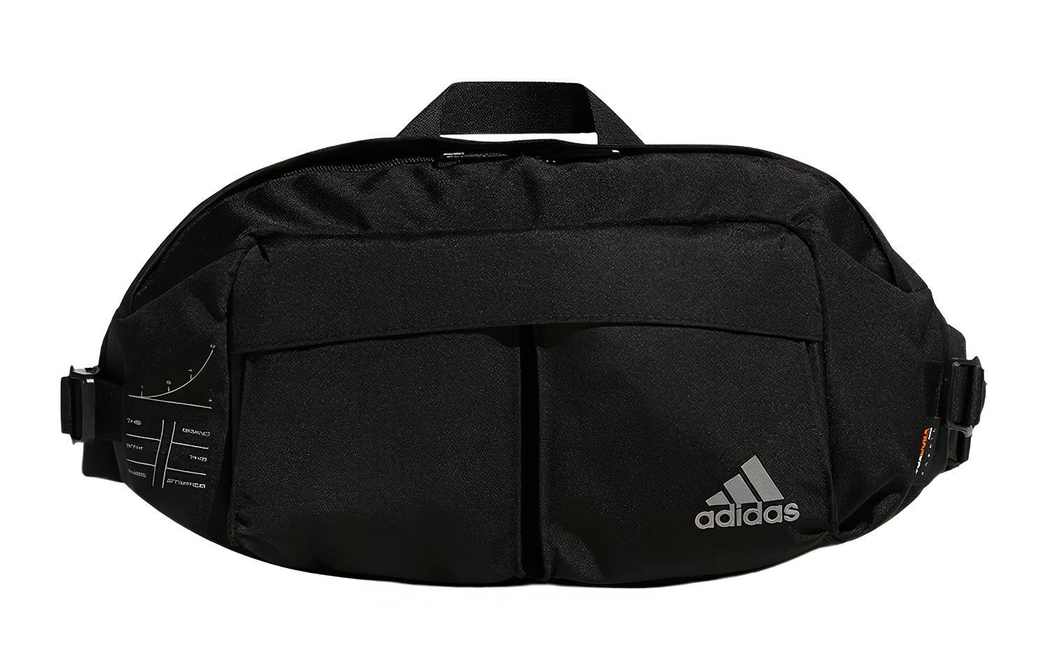 

Adidas Поясная сумка из полиэстера, обычная, унисекс, черная