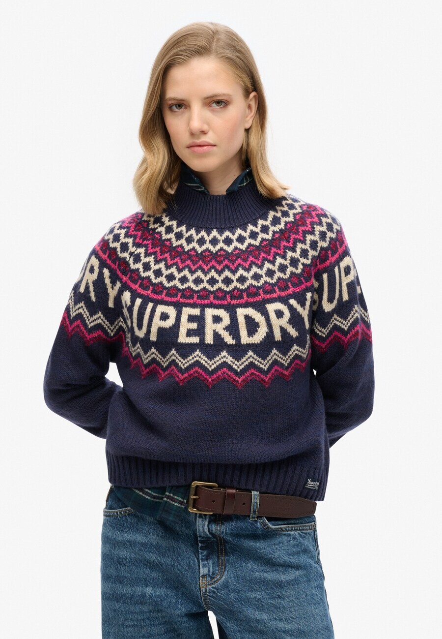 

Тонкий вязаный свитер Superdry Sweater, морской синий