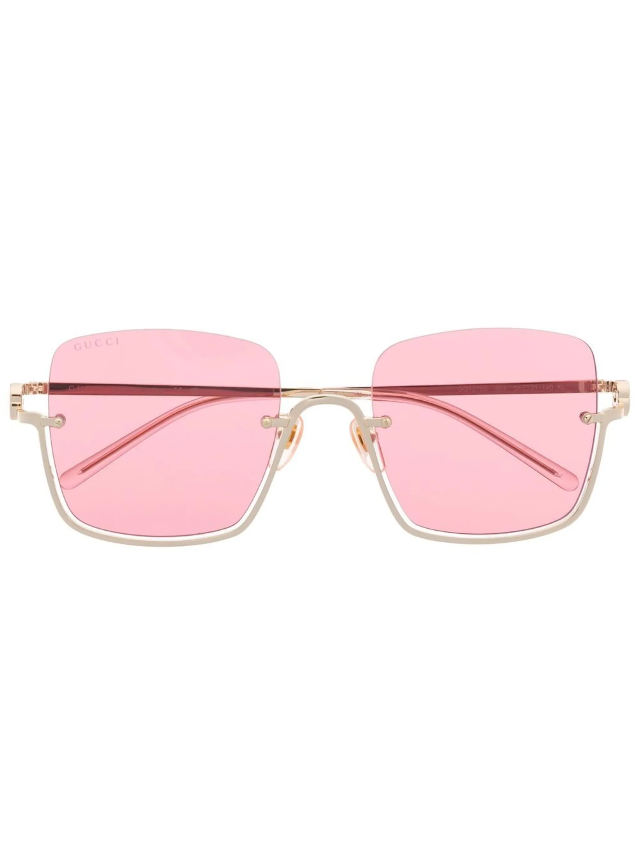 

Солнцезащитные очки в квадратной оправе Gucci Eyewear, золотистый