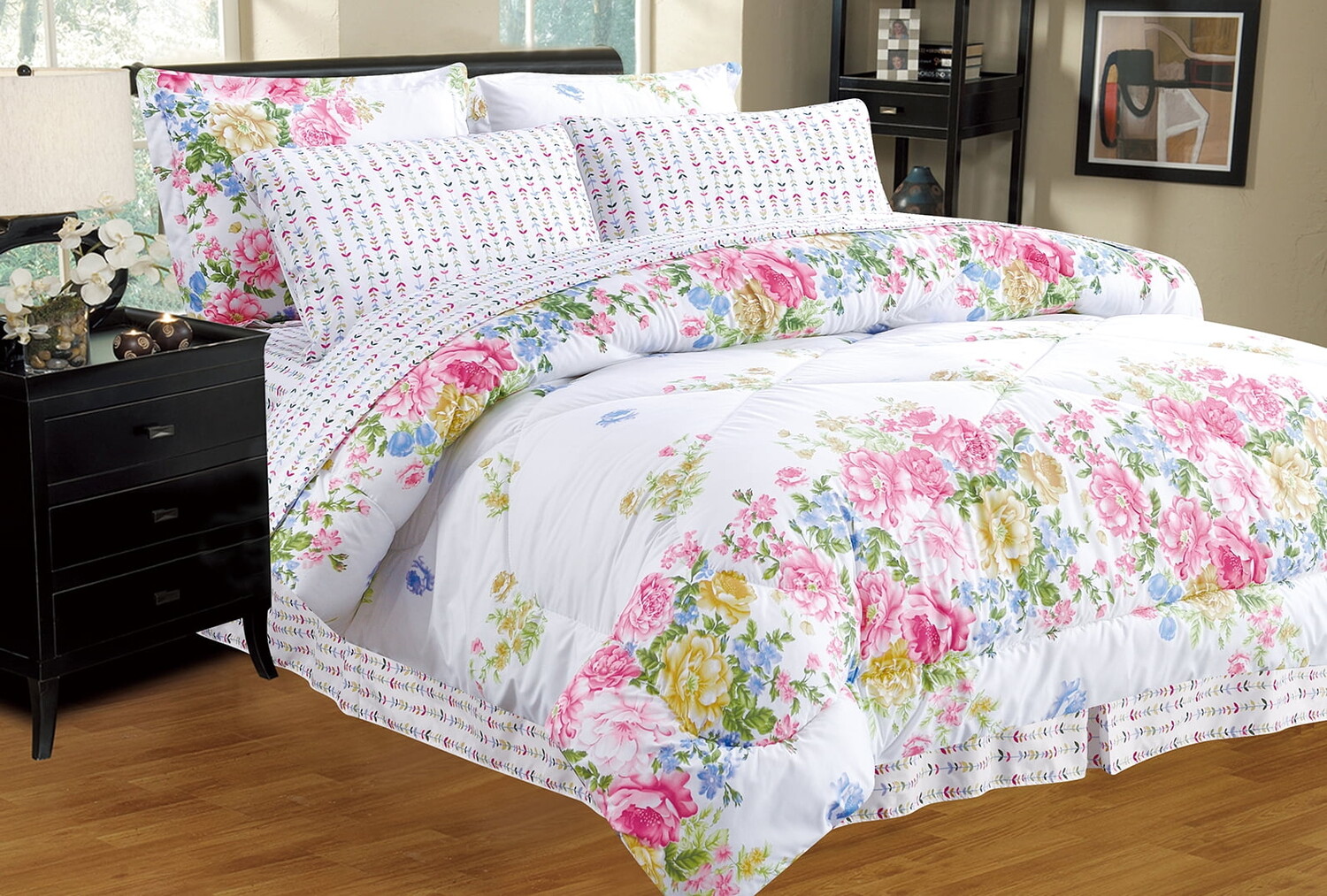 

Комплект постельного белья с цветочным принтом Queen Home Sweet Home Dreams, 8 предметов