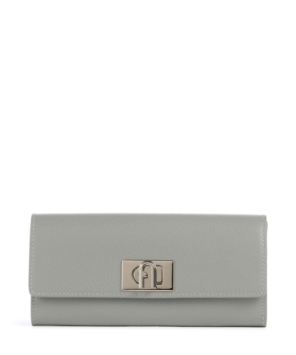 

Кошелек Continental 1927 года из зернистой кожи Furla, серый