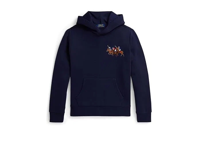 Худи флисовое Triple-Pony Polo Ralph Lauren Kids, Newport Navy
