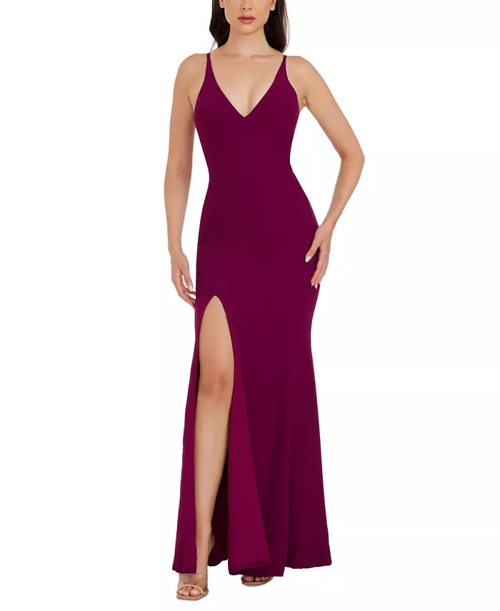 

Вечернее платье Iris с высоким разрезом Dress the Population, розовый